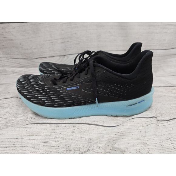 Brooks Hyperion Tempo Men\'s 11.5 Running Shoes Black Light Blue Lace Up Sneaker